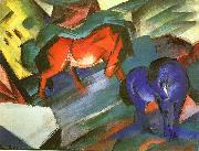 Franz Marc Red and Blue Horse oil on canvas